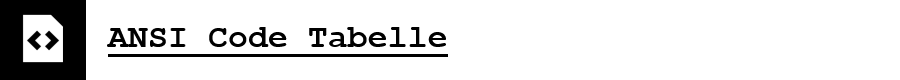 ANSI Code Tabelle