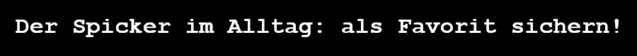 Inhaltsverzeichnis - Der Spicker im Alltag
